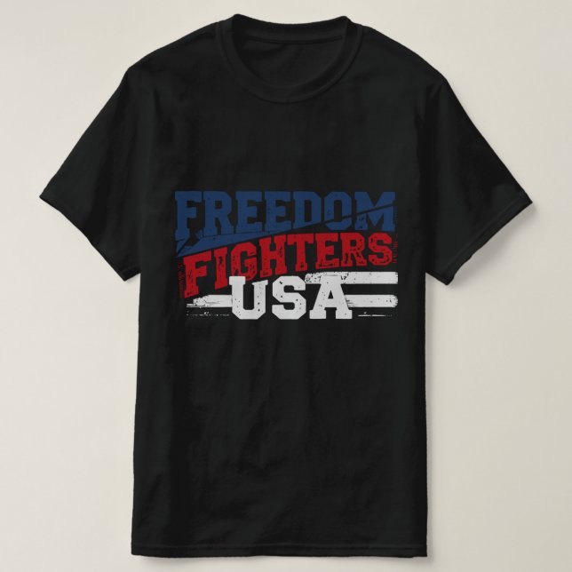 Freedom Fighters USA Patriotic T-Shirt – American  (Design Front)