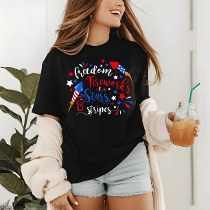 FREEDOM FIREWORKS STARS & STRIPES Patriotic Tri-Blend Shirt