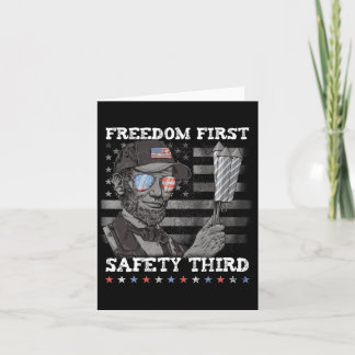 Freedom First Safety Third Fireworks 4th July Linc Card