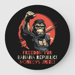 Freedom for Banana Republik Large Clock