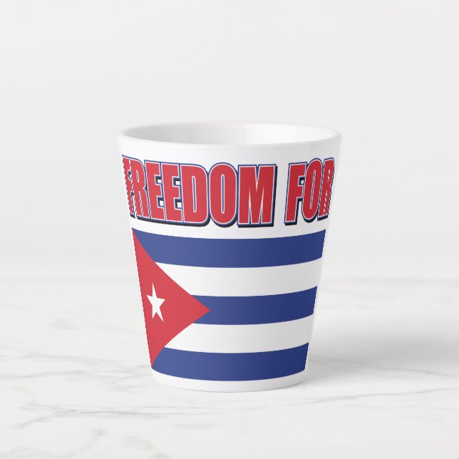 Freedom for Cuba Latte Mug (Front)