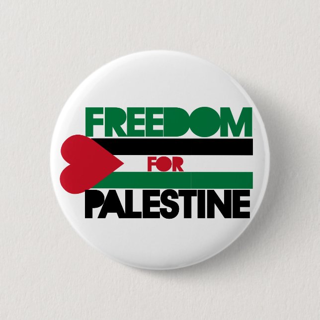 Freedom for Palestine 6 Cm Round Badge (Front)
