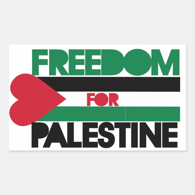 Freedom for Palestine Rectangular Sticker (Front)