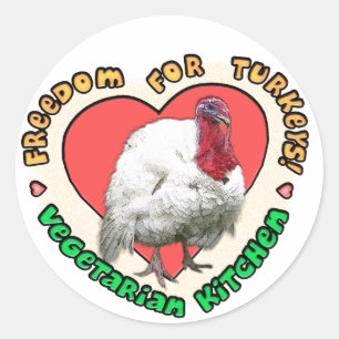 Freedom for Turkeys Classic Round Sticker