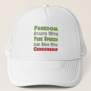 Freedom, Free Speech and Censorship Trucker Hat