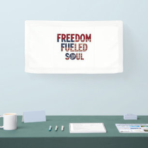 Freedom Fuelled My Soul Banner – Retro USA Text