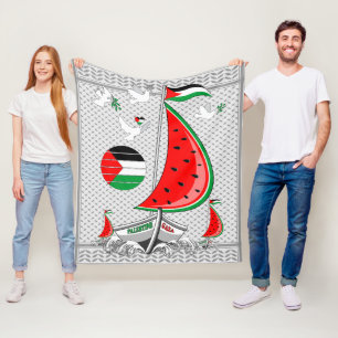 Freedom Global Sumud Flotilla Boats to Gaza Fleece Blanket
