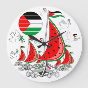 Freedom Global Sumud Flotilla Boats to Gaza Large Clock