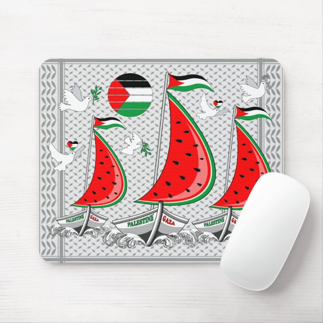 Freedom Global Sumud Flotilla Boats to Gaza Mouse Pad (With Mouse)