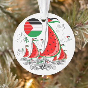 Freedom Global Sumud Flotilla Boats to Gaza Ornament