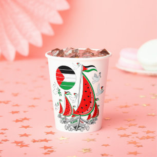 Freedom Global Sumud Flotilla Boats to Gaza Paper Cups