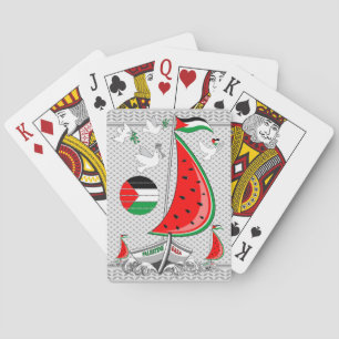 Freedom Global Sumud Flotilla Boats to Gaza Playing Cards