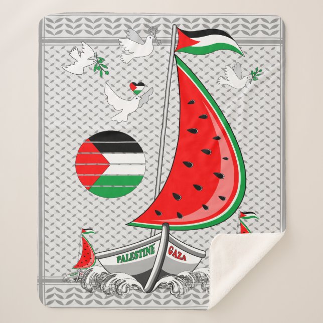 Freedom Global Sumud Flotilla Boats to Gaza Sherpa Blanket (Front)