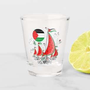 Freedom Global Sumud Flotilla Boats to Gaza Shot Glass