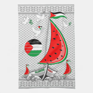 Freedom Global Sumud Flotilla Boats to Gaza Tea Towel
