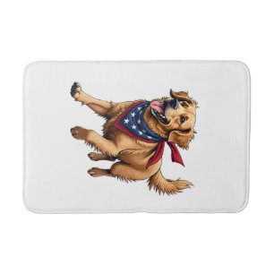 Freedom Golden Retriever Vintage Engraving Shirt 4 Bath Mat
