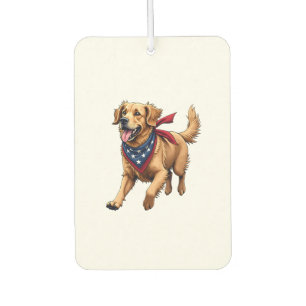 Freedom Golden Retriever Vintage Engraving Shirt 4 Car Air Freshener