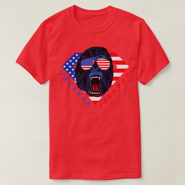 FREEDOM GORILLA T-Shirt (Design Front)