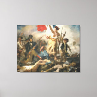 Freedom Guiding the People - Pixel Art Canvas Print