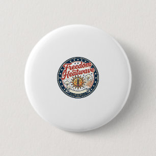 Freedom Heatwave Patriotic Patriotic Weather Summe 6 Cm Round Badge
