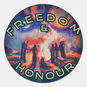 Freedom & Honour Classic Round Sticker