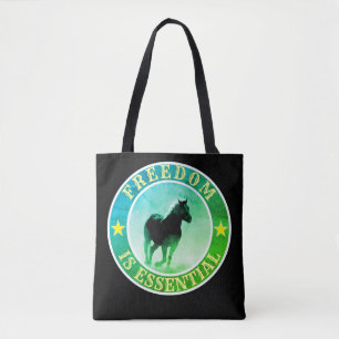 Freedom (horse, black) Tote Bag