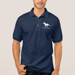 Freedom Horse White Graphic Polo Shirt