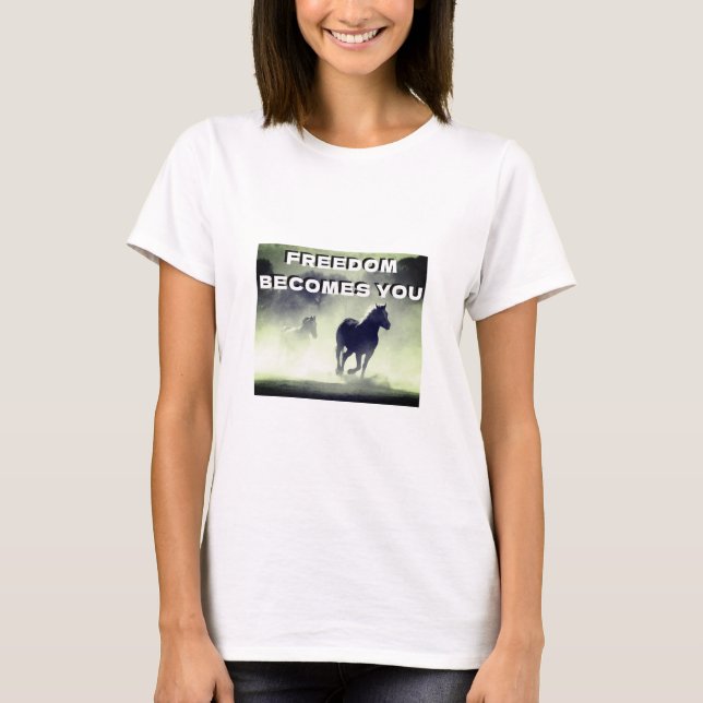 Freedom - horses (light) T-Shirt (Front)