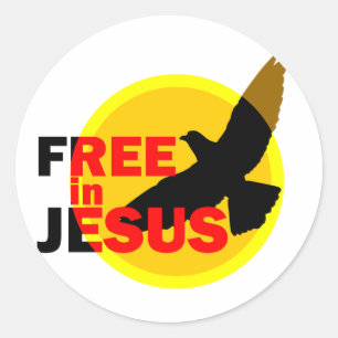 Freedom in Jesus Classic Round Sticker