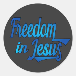 Freedom In Jesus Classic Round Sticker