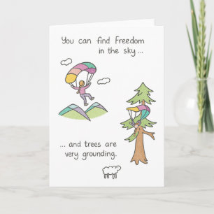 freedom in the sky and grounding trees card