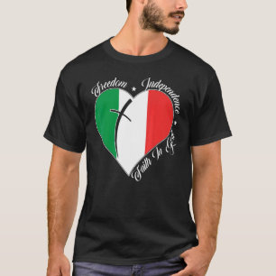 Freedom Independence Faith In God   Christian Ital T-Shirt