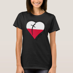 Freedom Independence Faith In God Christian Polan T-Shirt