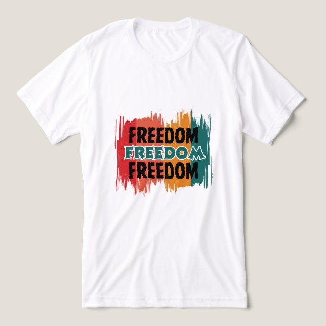 Freedom – Inspirational Graphic T-Shirt  Tri-Blend Shirt (Design Front)