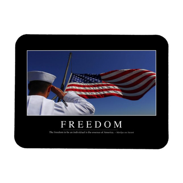 Freedom: Inspirational Quote 2 Magnet (Horizontal)