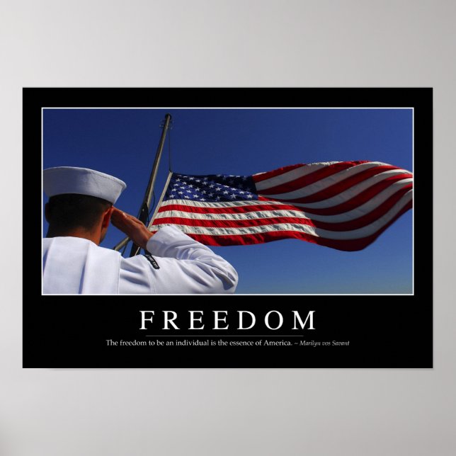 Freedom: Inspirational Quote 2 Poster (Front)