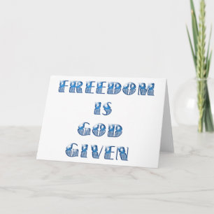 Freedom Is God Given, Blue Card