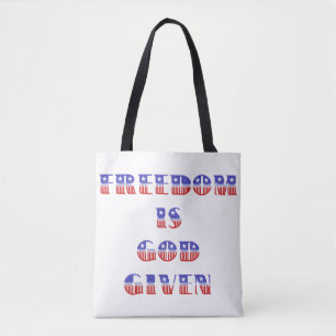 Freedom Is God Given Red White and Blue Tote Bag