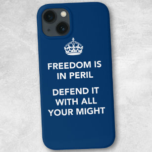 Freedom is in Peril iPhone 13 Case