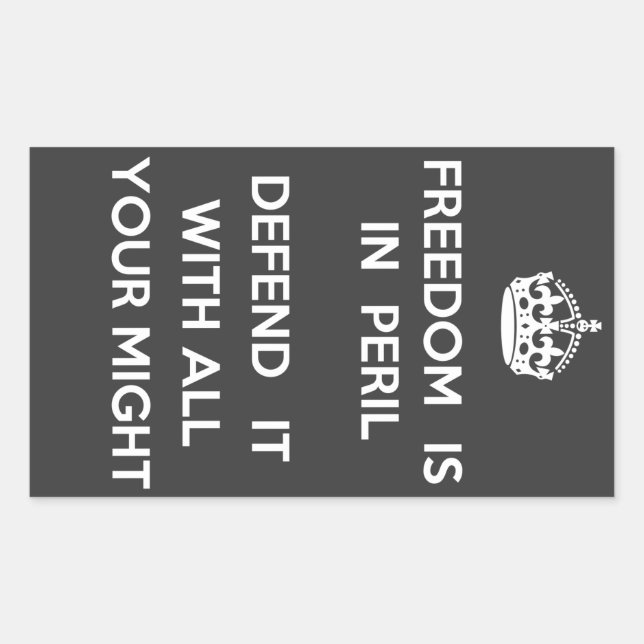 Freedom Is In Peril Sticker (Front)