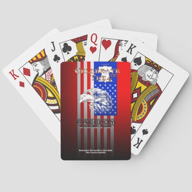 Freedom Is More Than A Word Liberty Playing Cards (Back)