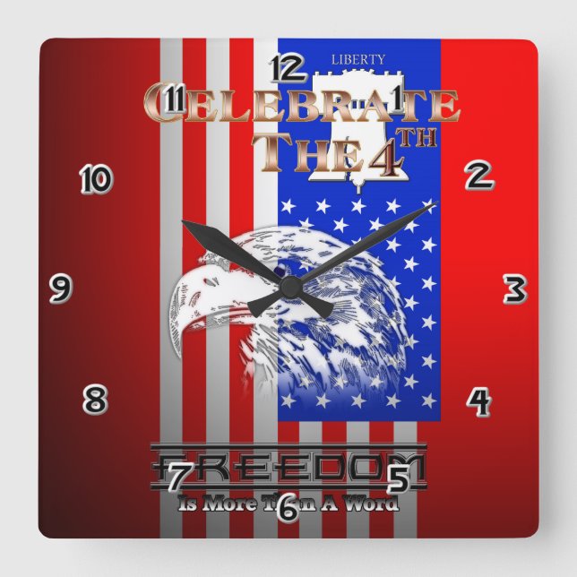 Freedom Is More Than A Word Liberty Wall Clock (Front)