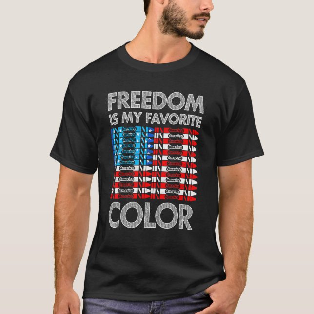 Freedom Is My Favourite Colour Veterans American F T-Shirt (Front)