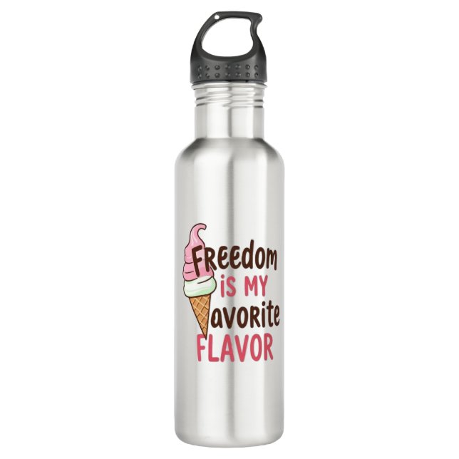 Freedom is My Favourite Flavour Design 710 Ml Water Bottle (Front)
