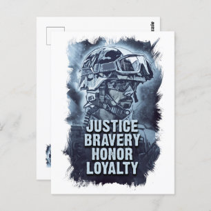 Freedom is Never Free Military and Soldier Quote Postcard