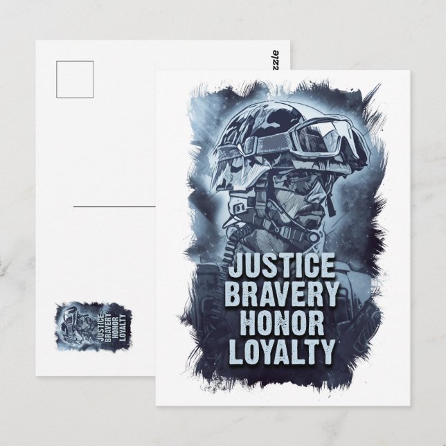 Freedom is Never Free Military and Soldier Quote Postcard (Front/Back)