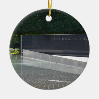 Freedom is Not Free - Korean War Memorial.JPG Ceramic Tree Decoration