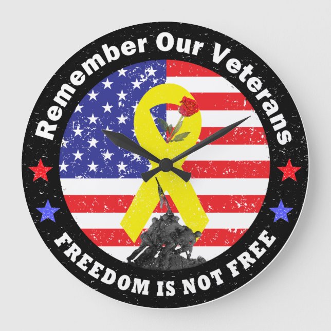 FREEDOM IS NOT FREE LARGE CLOCK (Front)