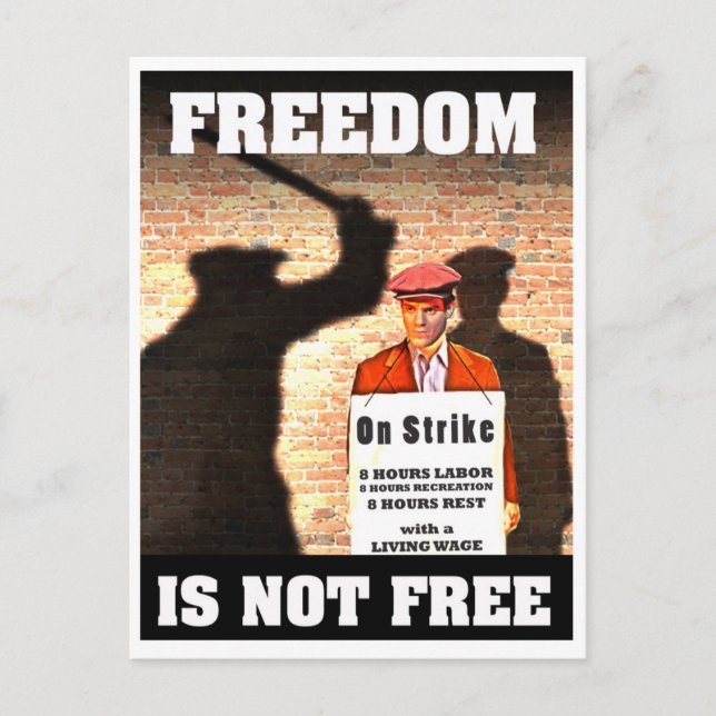 Freedom is Not Free -- Pro-Union Poster Postcard (Front)