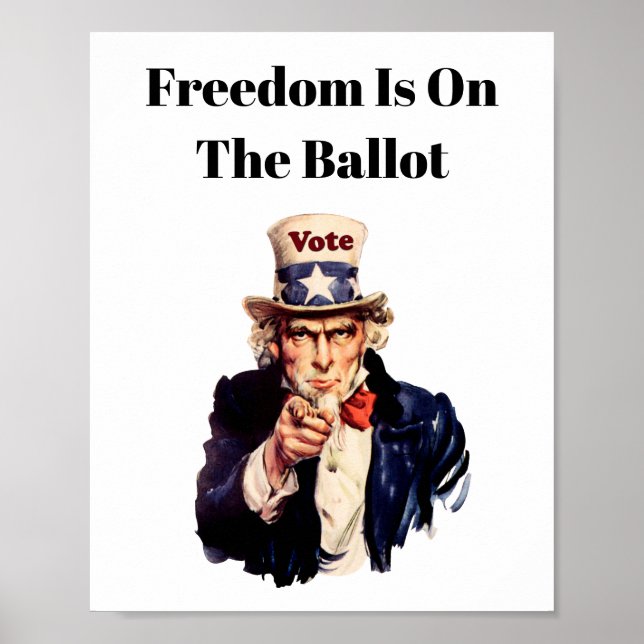 Freedom Is On The Ballot 2026 Poster (Front)